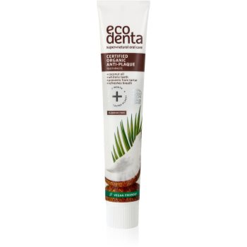 Ecodenta Certified Organic Anti-plaque pasta de dinti anti-placa bacteriana si gingii sănătoase cu ulei de cocos - imagine 2